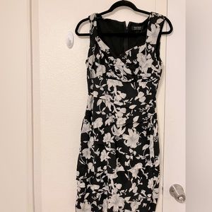 Black and White Floral Dress